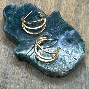 Gold statement earrings
